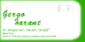 gergo harant business card